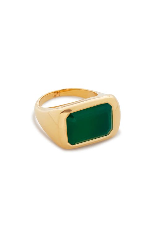 Monica Vinader Power Cocktail Ring in 18Ct Gold Vermeil/green at Nordstrom, Size 5.5