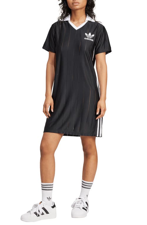 adidas Originals 3-Stripes Pinstripe Dress Black at Nordstrom,