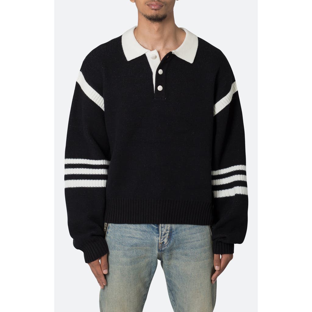 Mnml Polo Sweater In Black/white