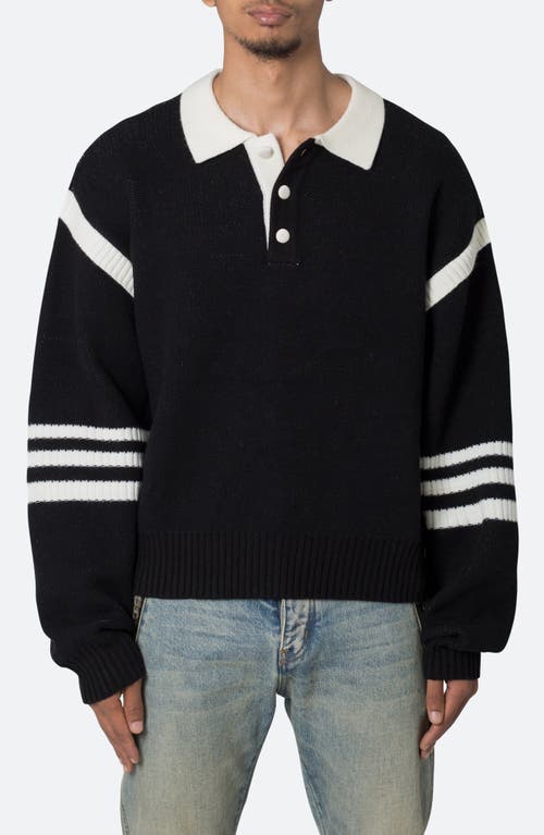 Shop Mnml Polo Sweater In Black/white