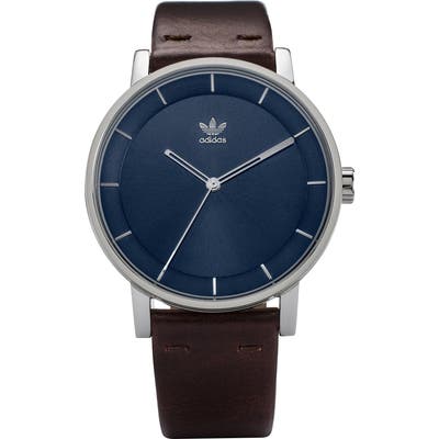 Adidas District Leather Strap Watch, 40Mm