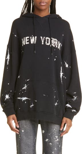 R13 NEW YORK HOODIE - ACID BLACK