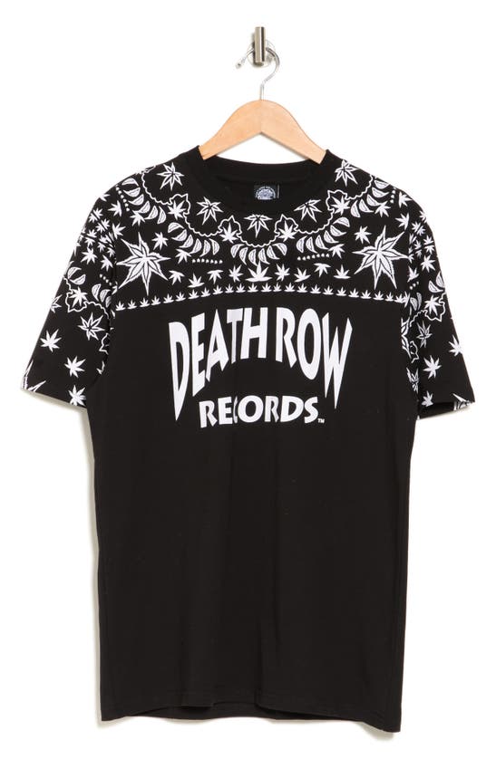 Shop Death Row Records Kushdana Paisley Graphic T-shirt In Black