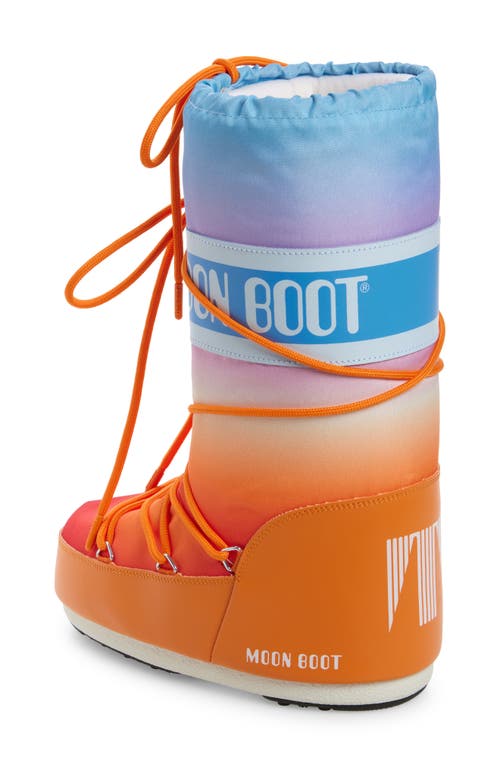 Shop Moon Boot ® Icon Sunrise Water Repellent Boot In Orange