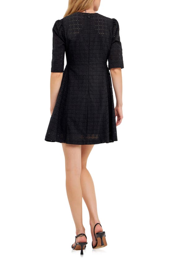 ENGLISH FACTORY ENGLISH FACTORY BRODERIE LACE MINIDRESS