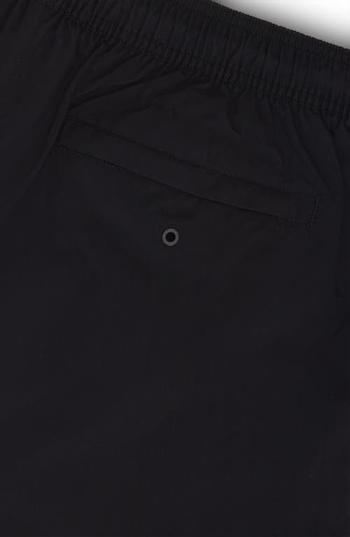 Druthers Nyc Italian Recycled Nylon Swim Trunk In Black