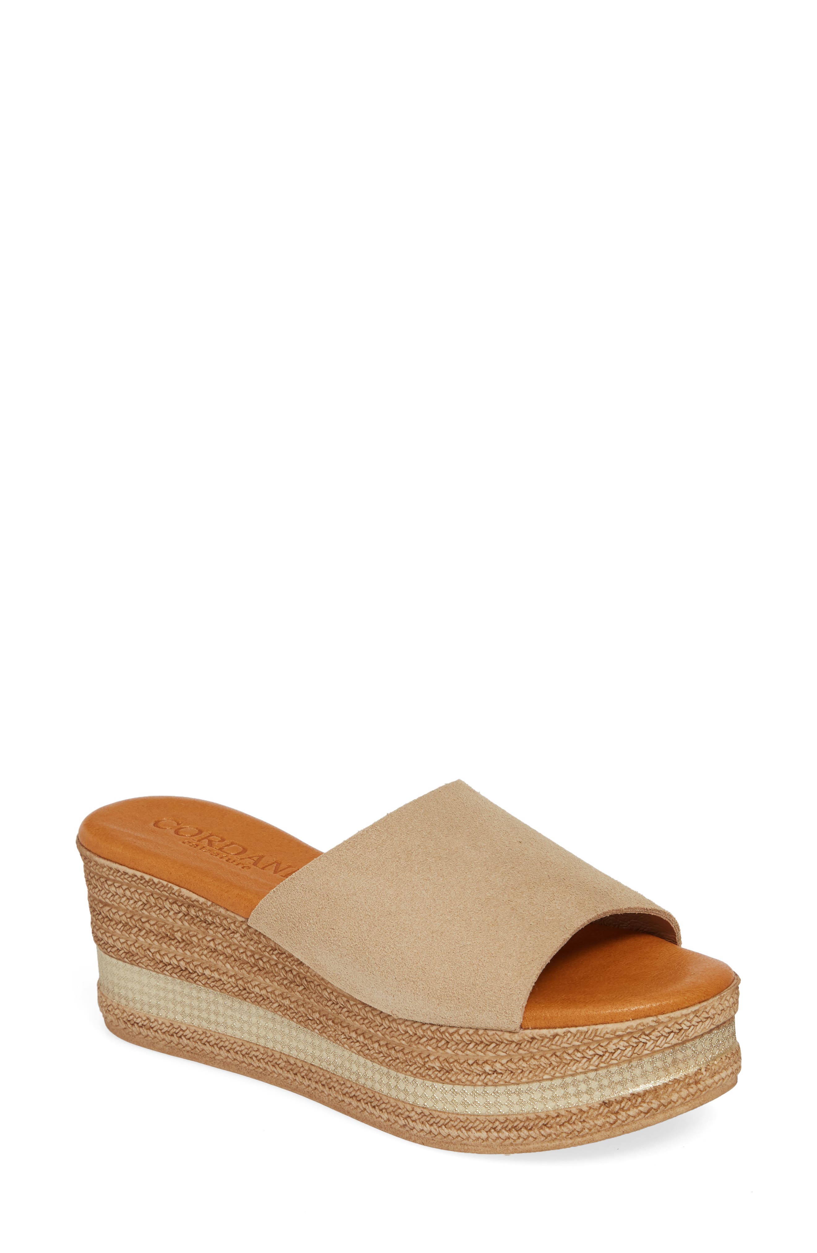Cordani Barbara Wedge Slide Sandal - Beige