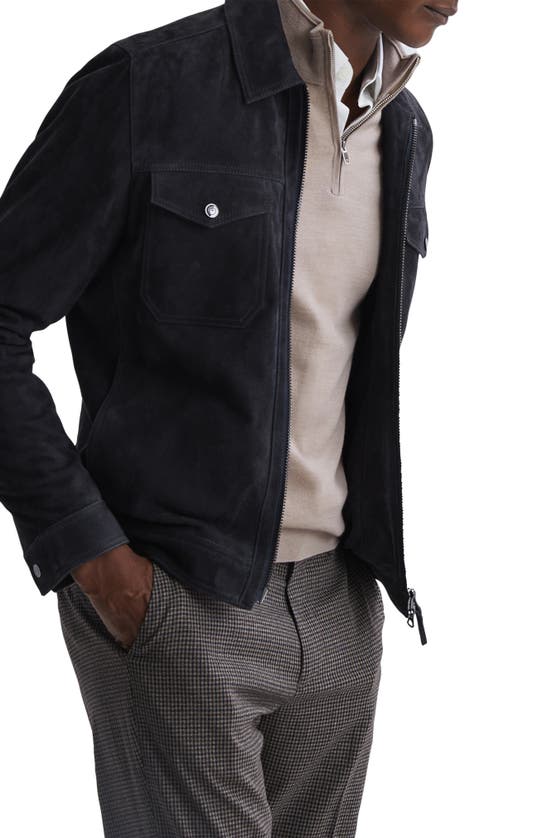 Reiss Blackhall Quarter Zip Wool Sweater In Mink