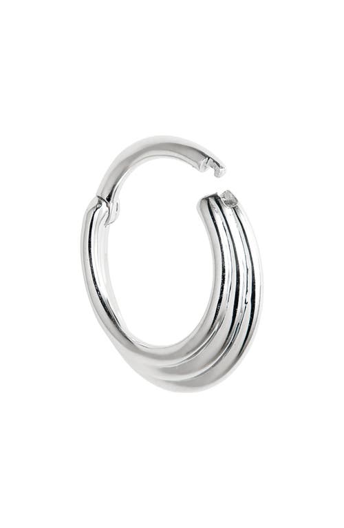 Shop Maria Tash Hiranya Single Hoop Earring In White Gold