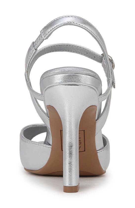 Shop Naturalizer Lala Ankle Strap Sandal In Silver Leather