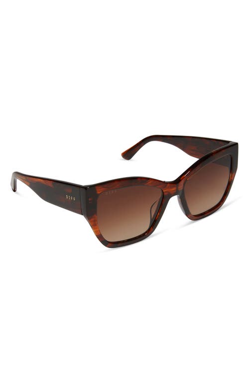 Shop Diff Vivienne 56mm Cat Eye Sunglasses In Brown Gradient