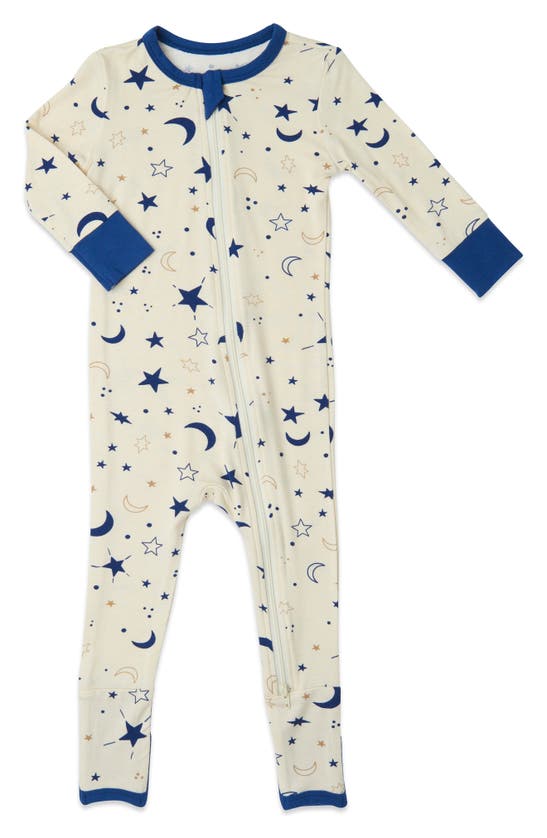 Shop Baby Grey By Everly Grey Print Footie In Twinkle/
