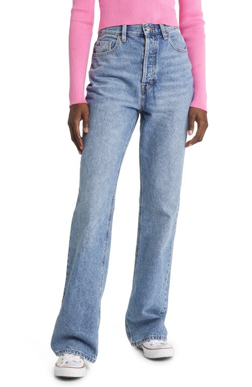 PacSun Geri High Waist Bootcut Jeans in Medium Indigo