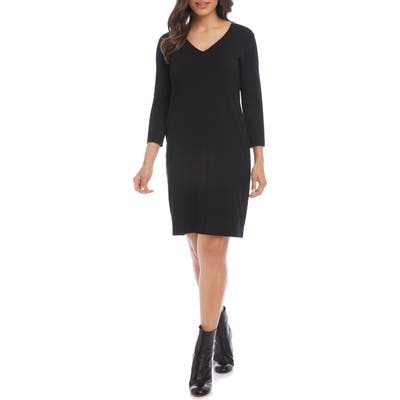 Karen Kane Jane V-Neck Shift Dress, Black