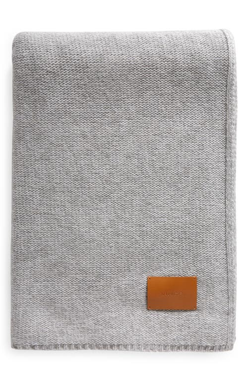 Vince Marled Knit Wool Blend Throw Blanket in Grey Silver at Nordstrom