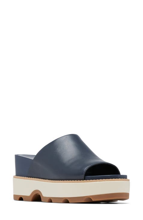 Navy blue mule on sale sandals