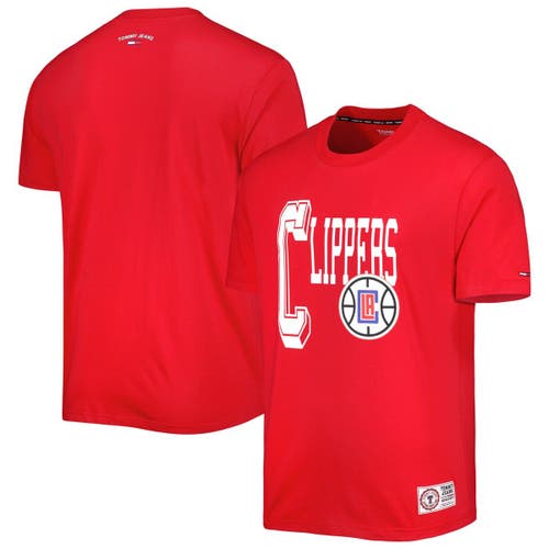 Men's Tommy Jeans Red LA Clippers Mel Varsity T-Shirt