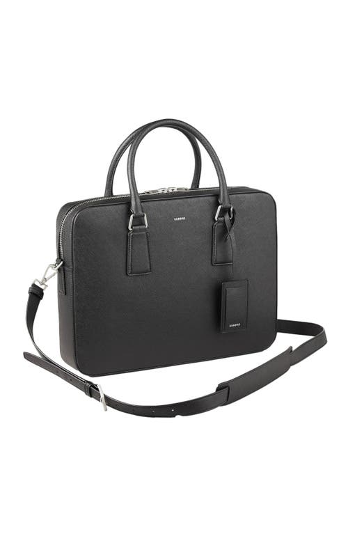 Sandro Synthetic Leather Briefcase In Black
