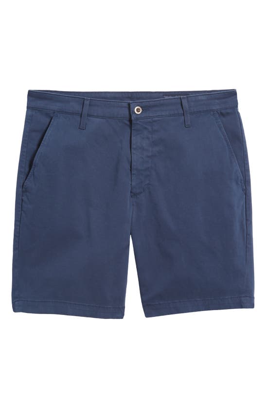 Shop Ag Wanderer 8.5-inch Stretch Cotton Chino Shorts In Stormy Night