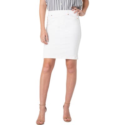 Liverpool Pull-On Pencil Skirt, White