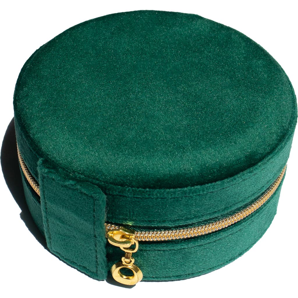 Seree Round Jewelry Travel Case In Velvet