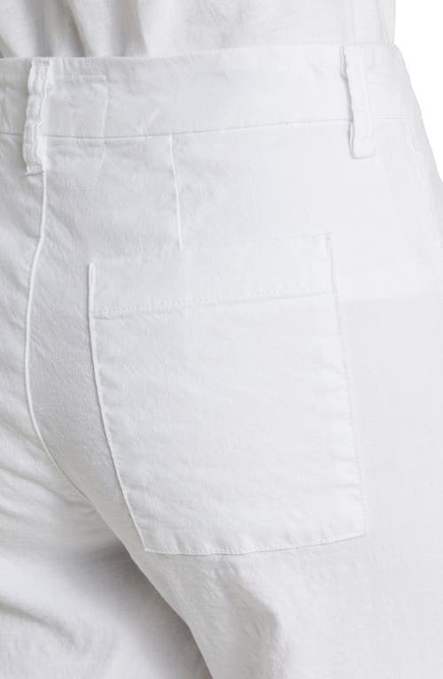 Frank & Eileen Wexford Wide Leg Pants In White Preformance Linen