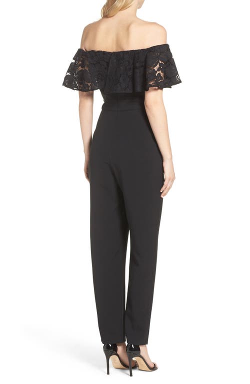 Shop Eliza J Off The Shoulder Jumpsuit In Black