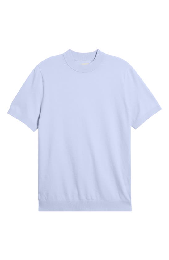 Open Edit Short Sleeve Sweater In Blue Xenon