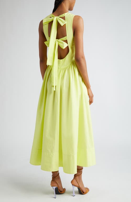 Cinq À Sept Benita Sleeveless Cotton Blend Dress In Lime Kiss