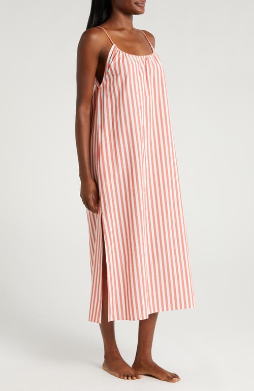 Shop Lunya Cotton Nightgown In Charmed Stripe