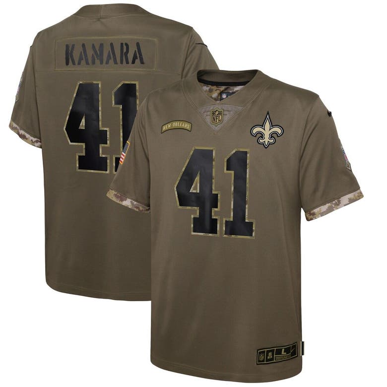 Nike Kids' Youth Alvin Kamara Olive New Orleans Saints 2022 Salute To  Service Player Limited Jersey