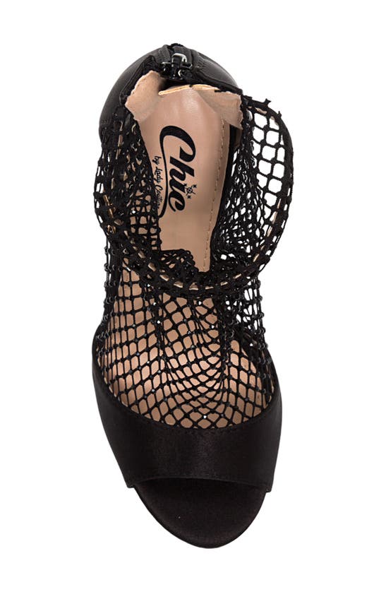 Lady Couture Ariana Mesh Heel Sandal In Black