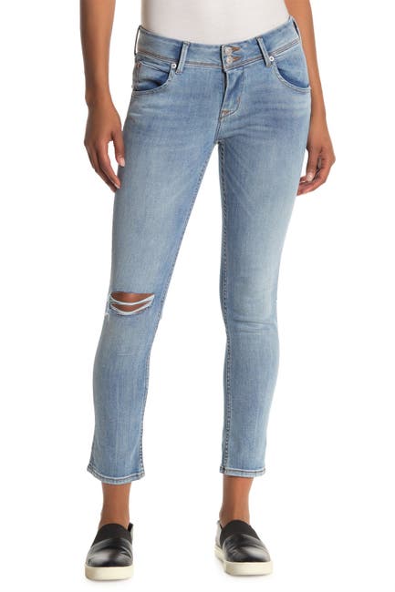 Hudson Jeans Collin Destroyed Hem Skinny Jeans Nordstrom Rack