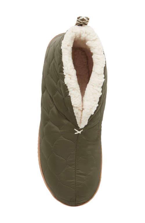 Dearfoams Warm Up Mens Memory Foam Bootie Slippers In Loden