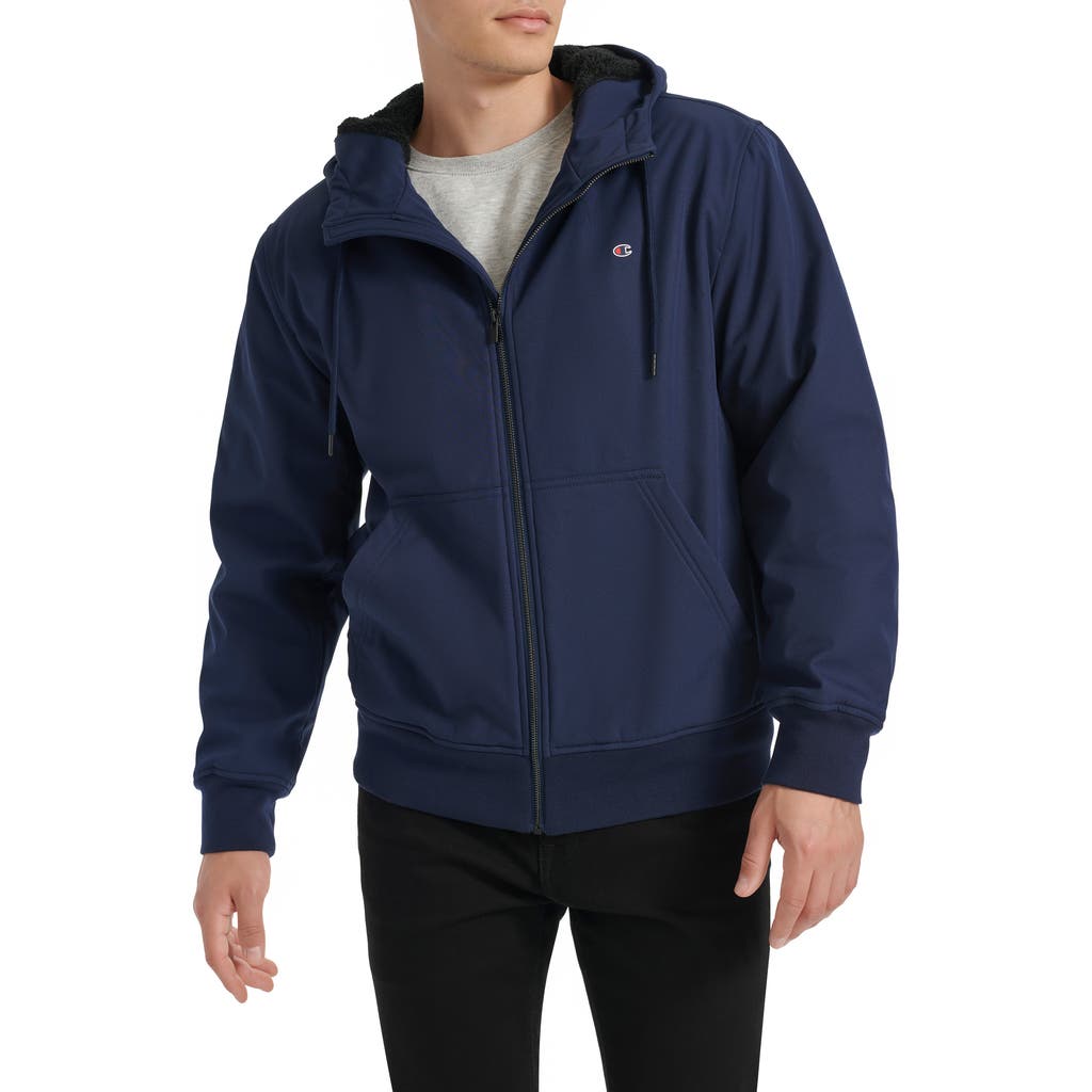 Champion Men's Sport Shell Hooded Zipper Jacket In Peacoat