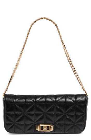 Rebecca Minkoff Quilted Flap Clutch In Black