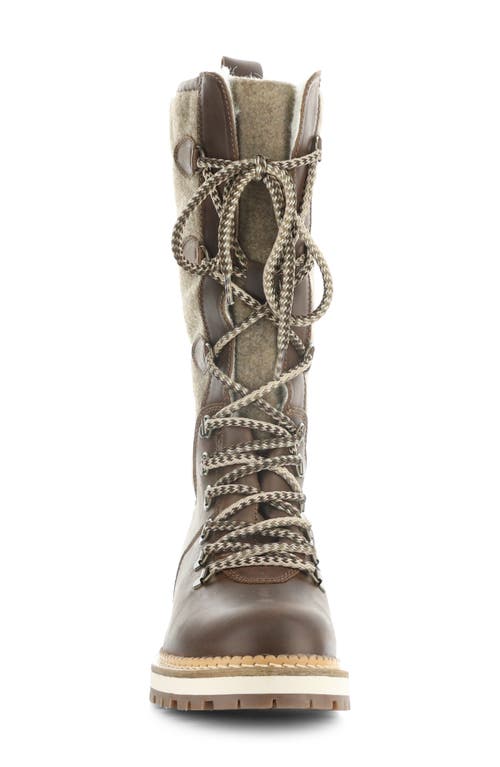 Shop Bos. & Co. Algid Waterproof Boot In Camel Saddle/tweed