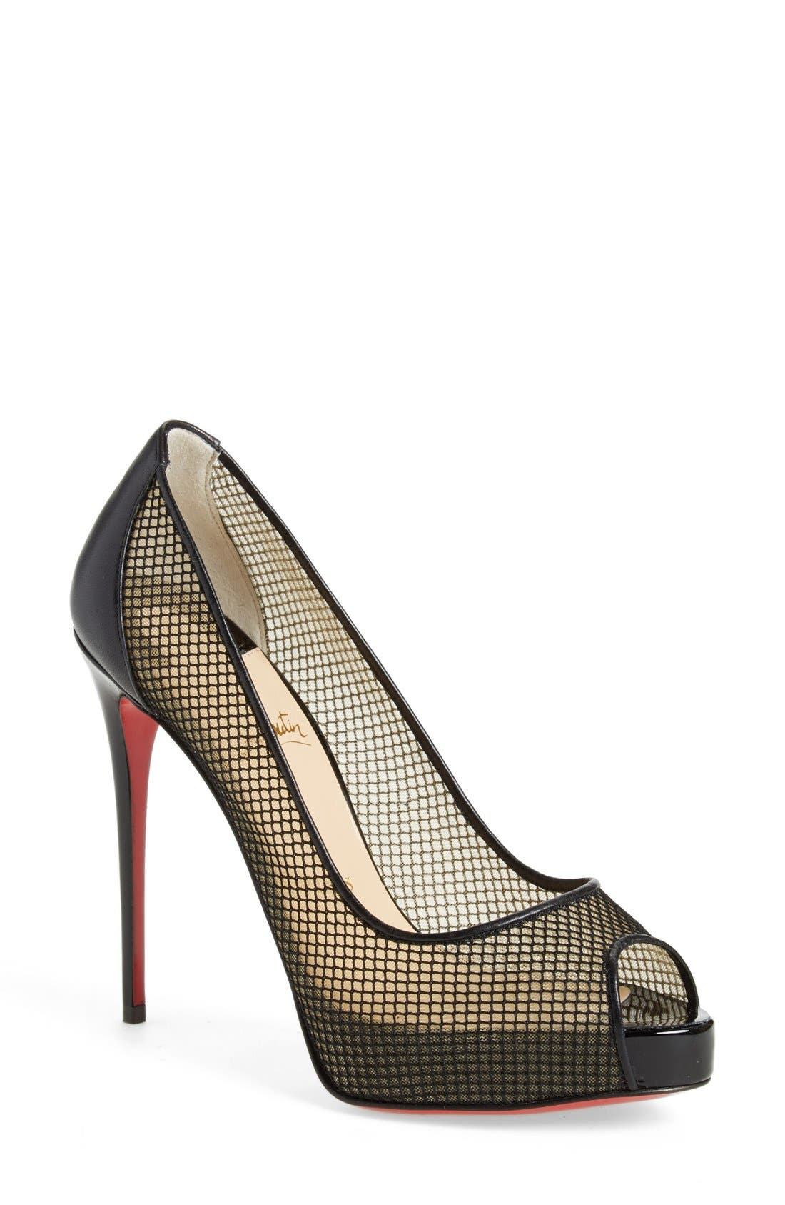 Christian Louboutin 'Very Rete' Mesh Peeptoe Pump Nordstrom