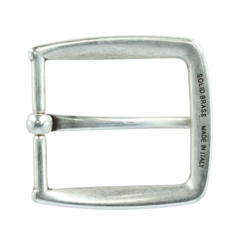 Trafalgar 40mm Classy Single Pronged Solid Brass Harness Belt Buckle In Antique Silver