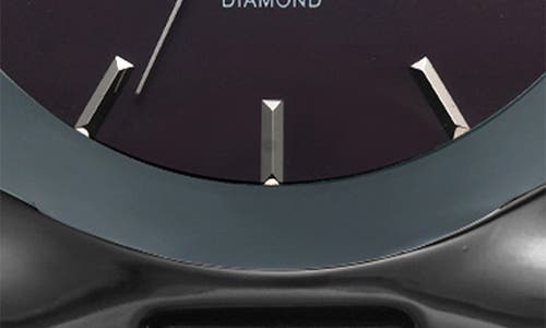 Geoffrey Beene Genuine Diamond Bracelet Watch, 41mm In Black