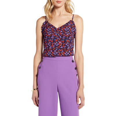 Halogen Ruffle Trim Camisole, Blue