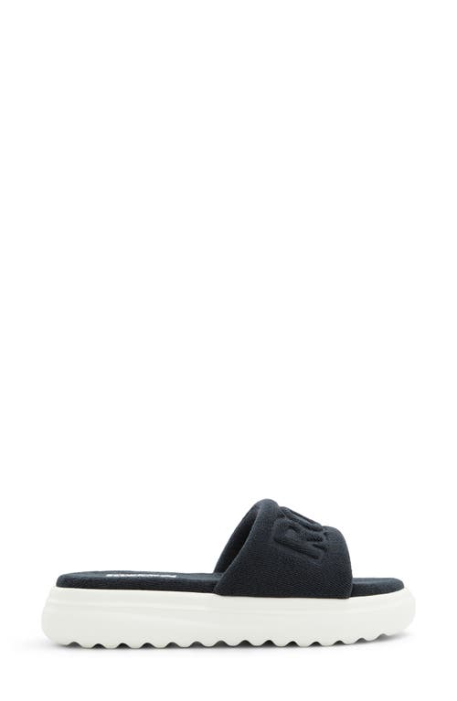 Shop Roxy Gelato French Terry Slide Sandal In Black