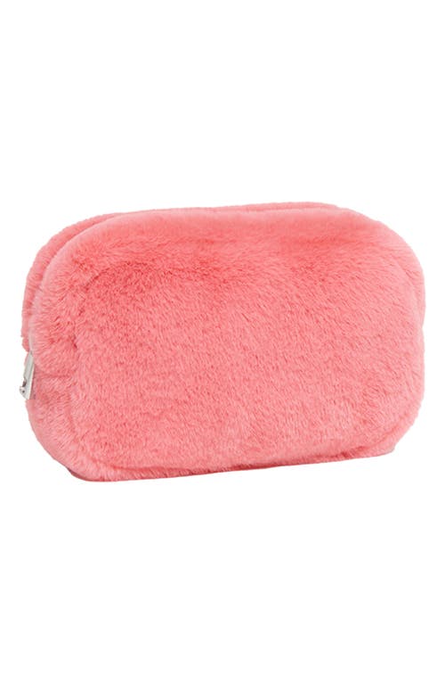 Apparis Noor Faux Fur Pouch In Geranium