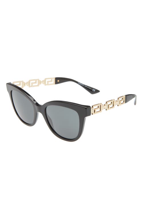 Shop Versace 54mm Cat Eye Sunglasses In Black/dark Grey