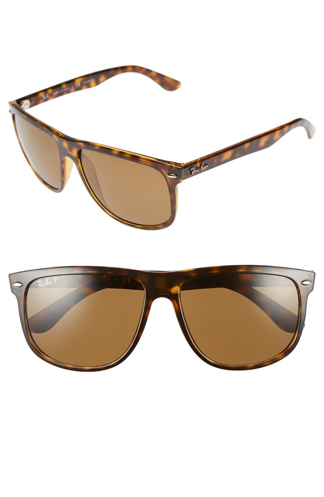 highstreet 60mm polarized flat top sunglasses