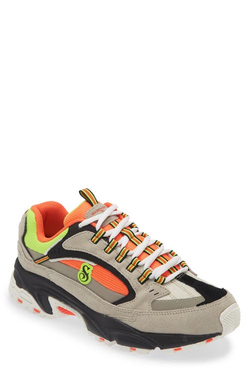 Shop Skechers X Snoop Dogg Stamina Sneaker In Gray/orange