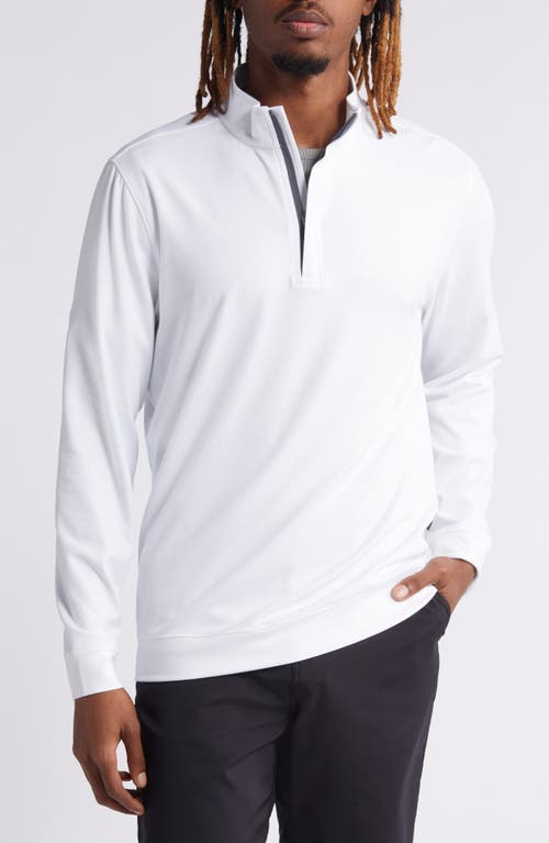 McKinnon Quarter Zip Golf Pullover in White