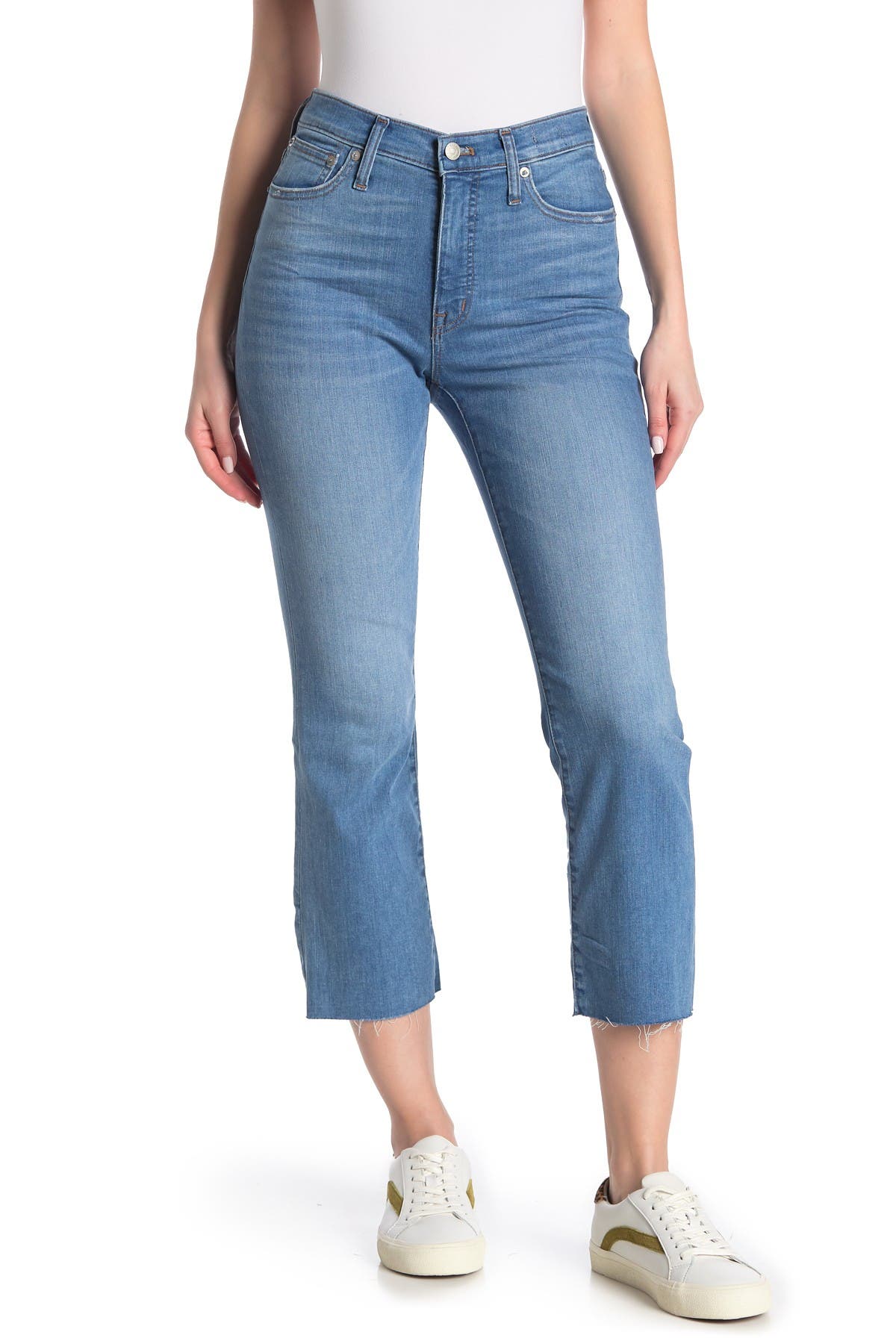 madewell cali demi bootcut crop jeans