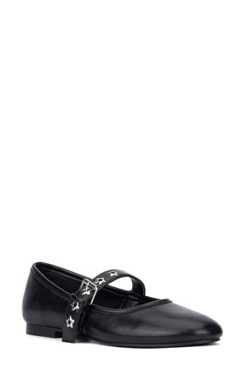 Shop Olivia Miller Element Mary Jane Flat In Black