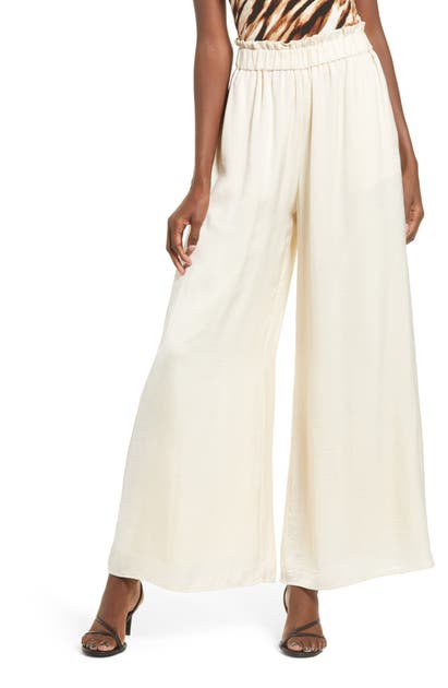 ENGLISH FACTORY SATIN PALAZZO PANTS,BH308P